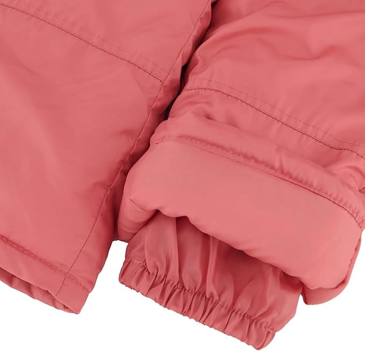 imageCarters Girls 2Piece Snowsuit Puffer Jacket and Skibib Snow Pants Toddler and Big KidsButterfly Coral