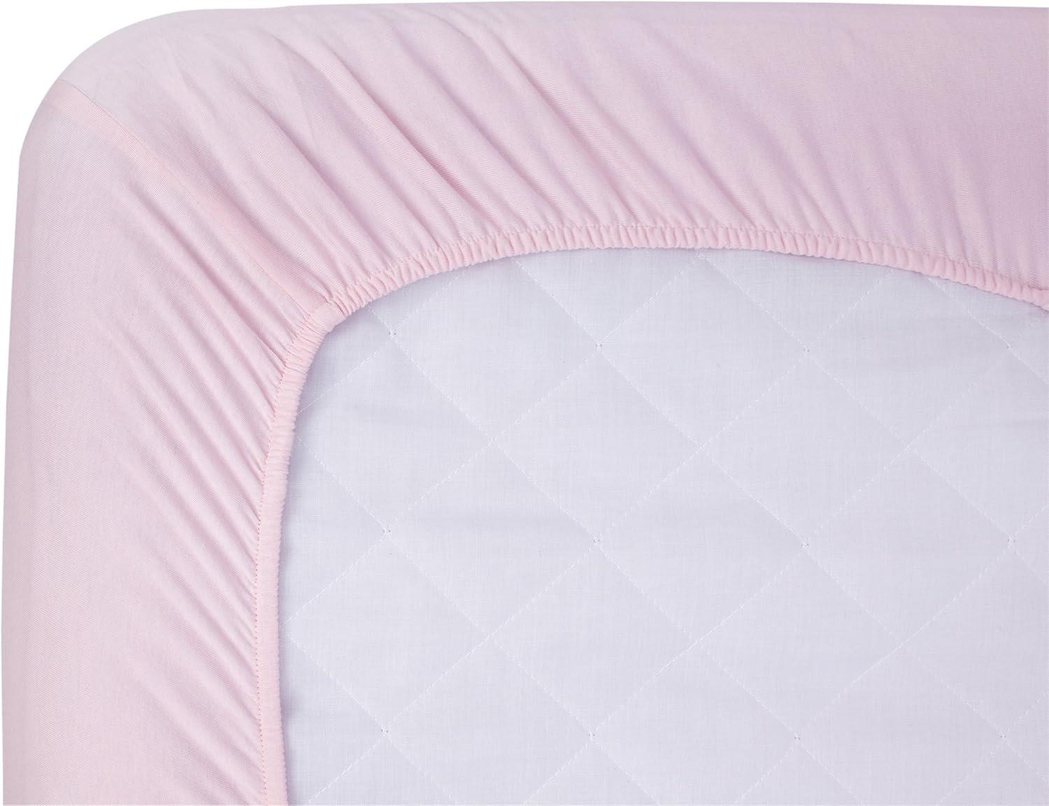 imageCarters Navy wWhite Stars Crib SheetSolid Pink Cotton Knit