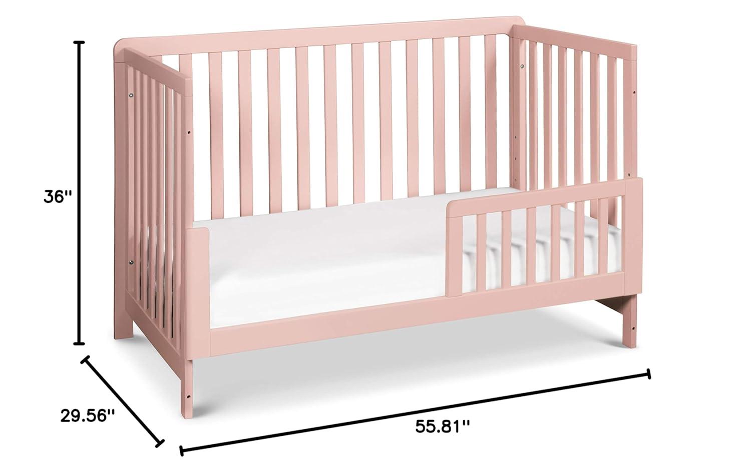 imageCarters by DaVinci Colby 4in1 LowProfile Convertible Crib in Petal Pink Greenguard Gold Certified