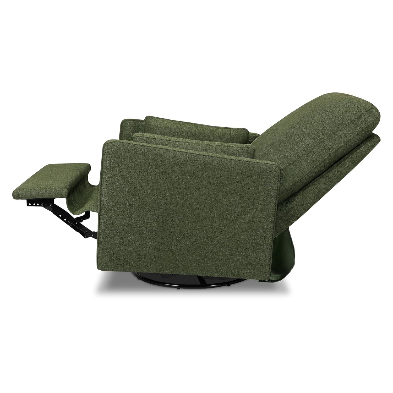 imageCarters by DaVinci Ethan Swivel Recliner in Performance Forest Green Linen GREENGUARD Gold ampamp CertiPURUS CertifiedForest Green Linen