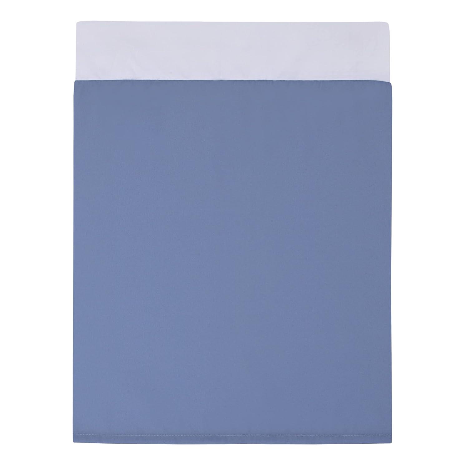 imageNoJo Carters Blue Elephant Chambray Navy Gray and White Elephant Moon Clouds and Stars 3 Piece Nursery Crib Bedding Set Comforter Fitted Crib Sheet and Crib Skirt