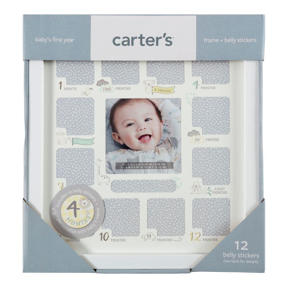 imageCarters BFP723287 Gender Neutral Babys First Year Picture Frame and Baby Month Stickers 12 W x 132 H 13pcs