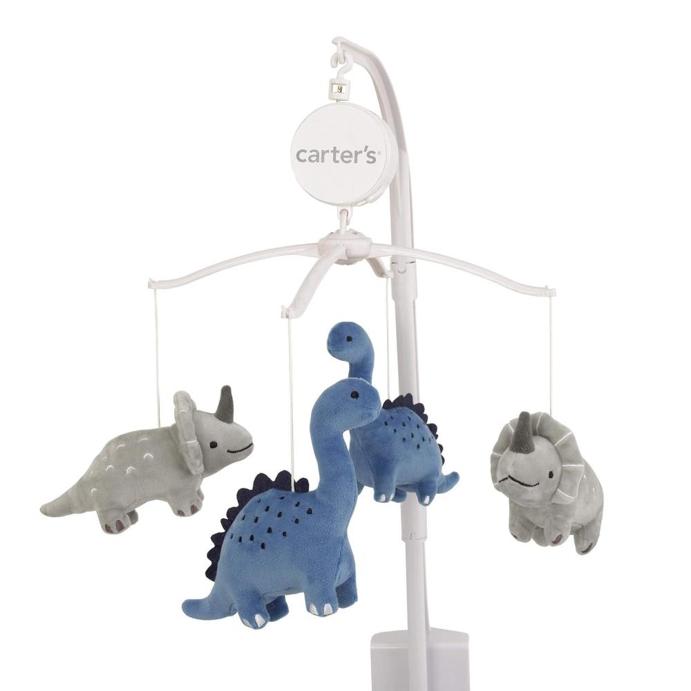 imageCarters Dino Adventure Gray ampamp Blue Musical Mobile Grey BlueGrey Blue