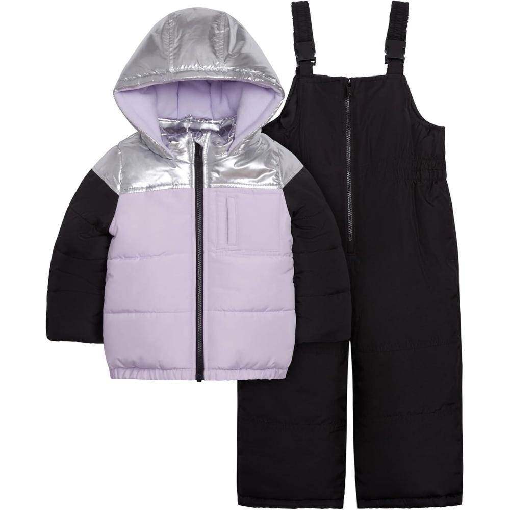 imageCarters Girls SnowsuitSilver Lilac Black