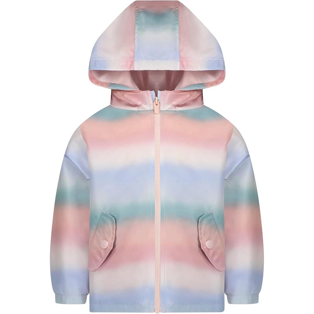 imageCarters Toddler ampamp Little Girls Midweight Fleece Lined Hooded Raincoat Rain JacketOmbre