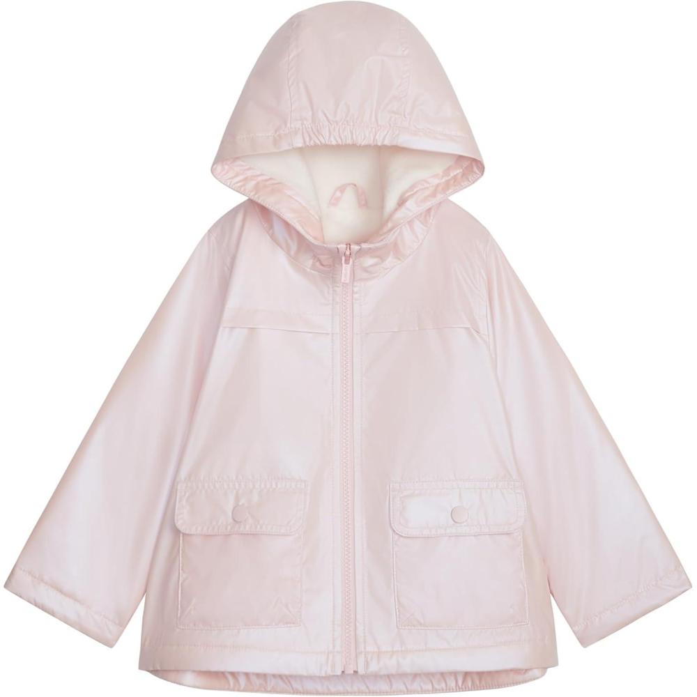 imageCarters Toddler ampamp Little Girls Midweight Fleece Lined Hooded Raincoat Rain JacketPink
