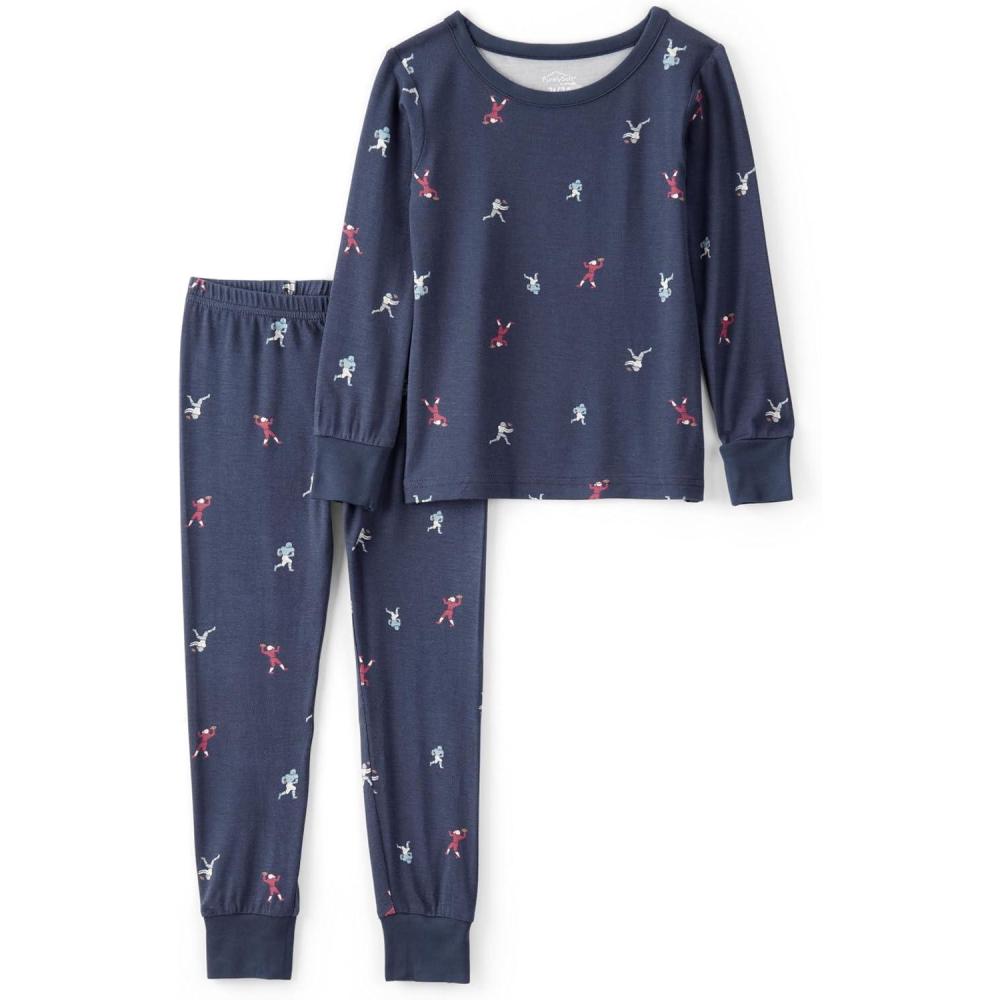 imageCarters babyboys Purelysoft Longsleeve 2piece PajamasFootball Player