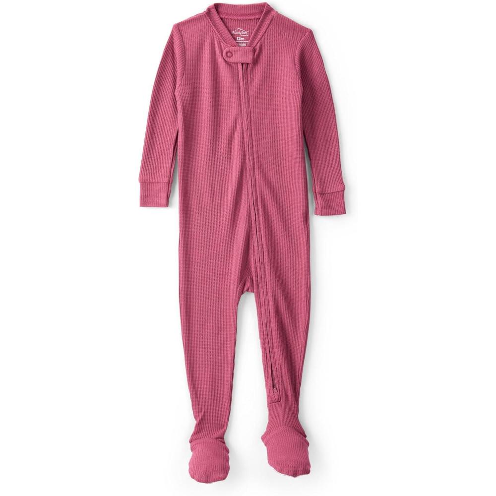 imageCarters babygirls Purelysoft Longsleeve 2way Zip PajamasRed