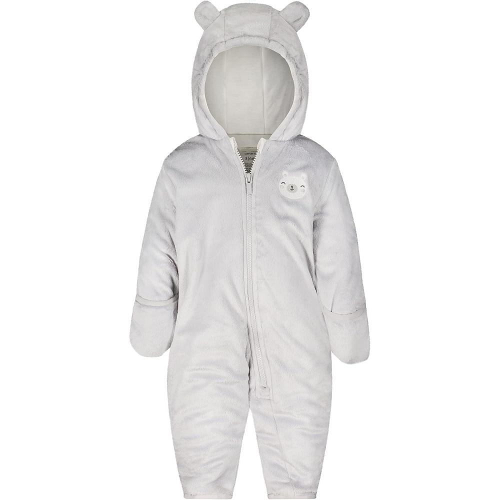 imageCarters babygirls Waterresistant Onepiece Winter SnowsuitGrey