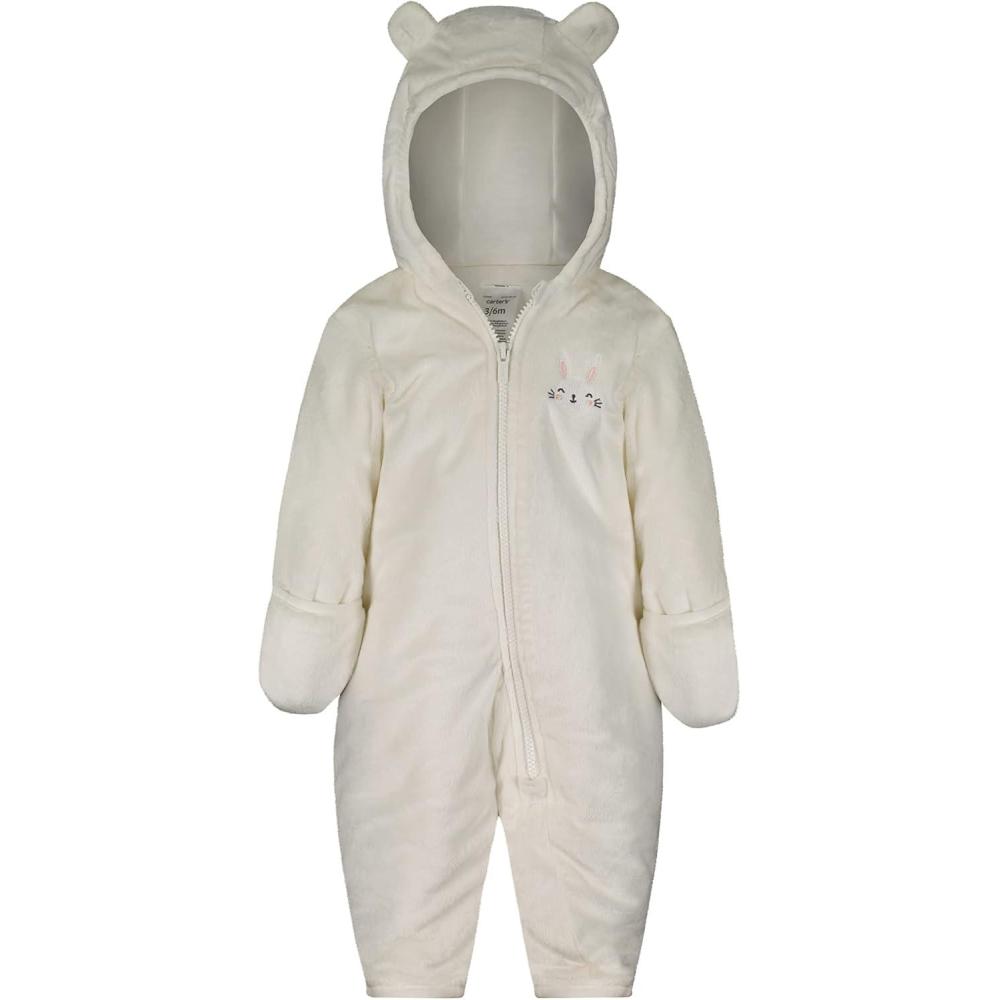 imageCarters babygirls Waterresistant Onepiece Winter SnowsuitIvory