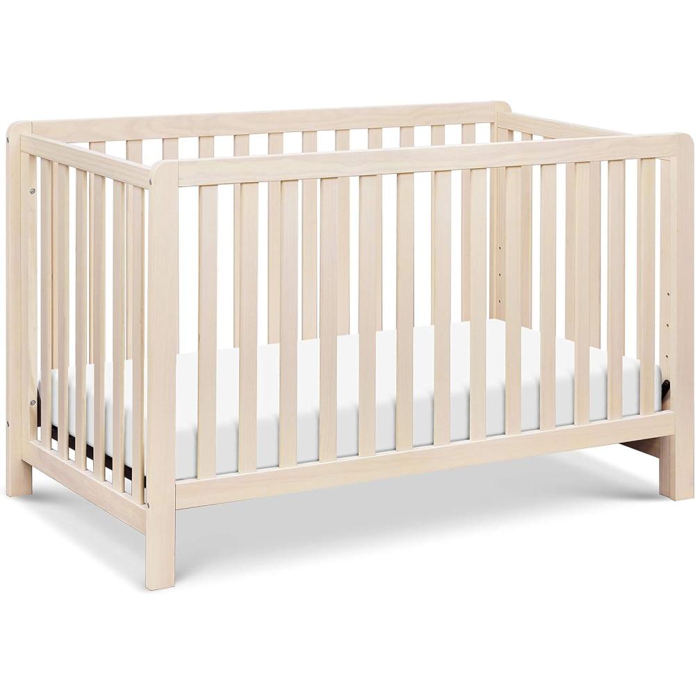 imageCarters by DaVinci Colby 4in1 Convertible Crib with Trundle Drawer in White Greenguard Gold Certified Undercrib StorageWashed Natural