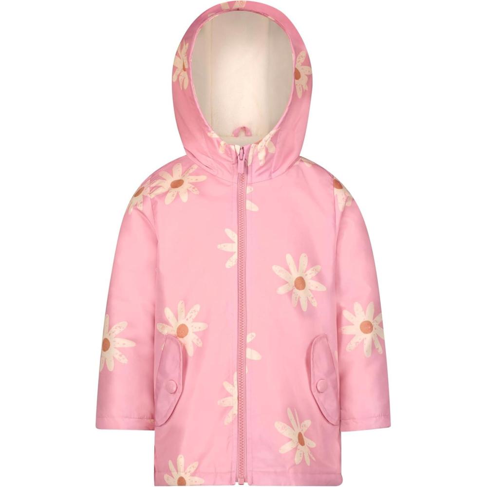 imageCarters girls Girls Midweight Winter Jacket Warm Hooded Waterresistant Winter CoatPink Daisy