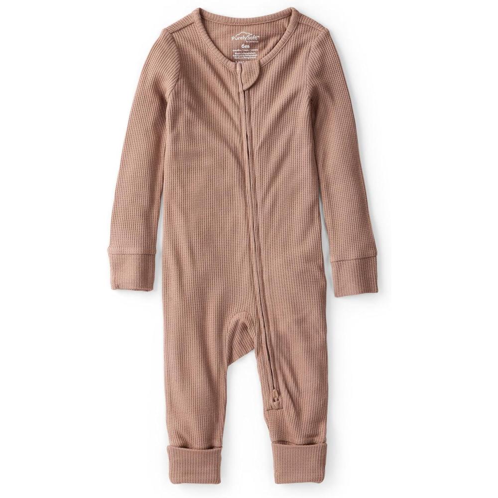 imageCarters unisexbaby Purelysoft Sleep and Play PajamasBrown Solid
