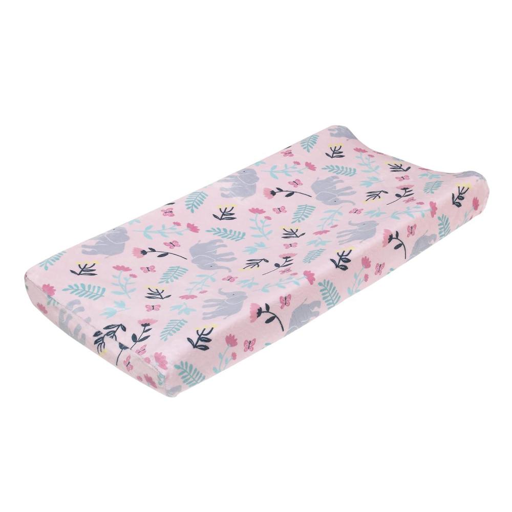 imageNoJo Carters Floral Elephant Pink Super Soft Changing Pad Cover