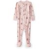 imageCarters babygirls Purelysoft Longsleeve 2way Zip PajamasPink Woodland