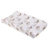 imageNoJo Carters Chasing Rainbows  White Peach Teal and Gold Clouds and Rainbows Super Soft Contoured Changing Pad Cover
