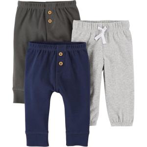 Carter’s Baby Boys’ 3-Pack Pants Grey/Navy