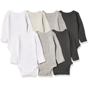Carter’s Baby Girls’ 7-Pack Long-Sleeve Bodysuits(Multi/Grey)