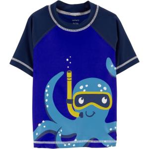Carter’s Boys’ 1 Piece Rashguard(Navy Blue Octopus)