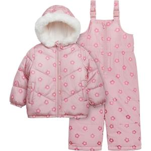 Carter’s Girls 2-Piece Snowsuit Puffer Jacket and Skibib Snow Pants Toddler and Big Kids(All Rosewood Floral)