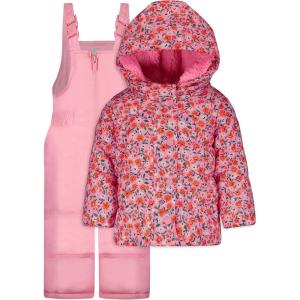 Carter’s Girls 2-Piece Snowsuit Puffer Jacket and Skibib Snow Pants Toddler and Big Kids(Ditsy Pink)