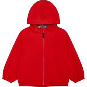 Carter’s Girls’ 2T-6X Water-Resistant Hooded Lightweight Windbreaker Jacket(Red)