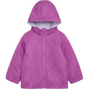Carter’s Girls’ Daisy Diamond Quilted Midweight Jacket with Fleece Lining(Purple)