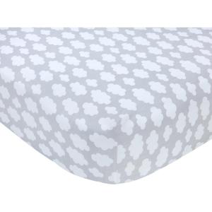 Carter’s Navy w/White Stars Crib Sheet(Grey Cloud)