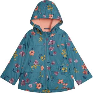 Carter’s Toddler & Little Girls’ Midweight Fleece Lined Hooded Raincoat Rain Jacket(Big Flowers)