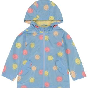 Carter’s Toddler & Little Girls’ Midweight Fleece Lined Hooded Raincoat Rain Jacket(Light Blue)