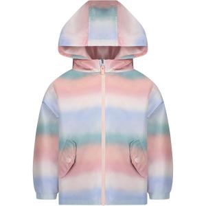 Carter’s Toddler & Little Girls’ Midweight Fleece Lined Hooded Raincoat Rain Jacket(Ombre)
