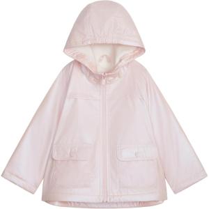 Carter’s Toddler & Little Girls’ Midweight Fleece Lined Hooded Raincoat Rain Jacket(Pink)