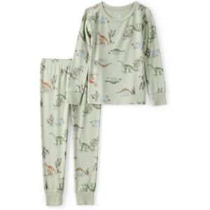 Carter’s baby-boys Purelysoft Long-sleeve 2-piece Pajamas(Green Dino)