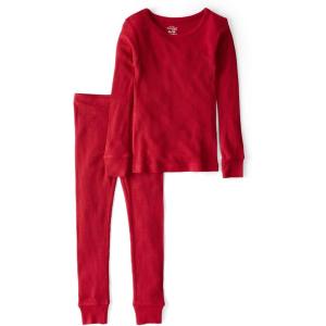 Carter’s baby-boys Purelysoft Long-sleeve 2-piece Pajamas(Red Solid)