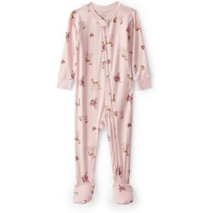 Carter’s baby-girls Purelysoft Long-sleeve 2-way Zip Pajamas(Pink Woodland)