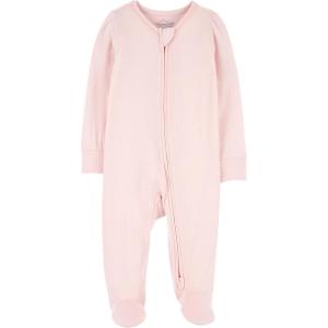 Carter’s baby-girls Purelysoft Sleep and Play Pajamas(Light Pink Solid)