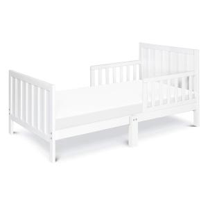 Carter’s by DaVinci Benji Toddler Bed in Grey, Greenguard Gold Certified(White)