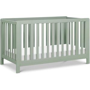Carter’s by DaVinci Colby 4-in-1 Convertible Crib with Trundle Drawer in White, Greenguard Gold Certified, Undercrib Storage(Light Sage)