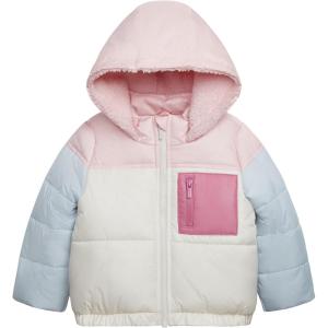 Carter’s girls Color Blocked Heavyweight Puffer Jacket(Pink)