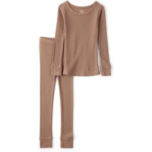 Carter’s unisex-baby Purelysoft Long-sleeve 2-piece Pajamas(Brown Solid)