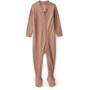 Carter’s unisex-baby Purelysoft Long-sleeve 2-way Zip Pajamas(Brown Solid)