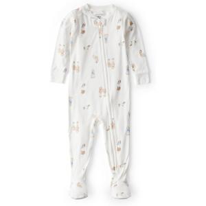 Carter’s unisex-baby Purelysoft Long-sleeve 2-way Zip Pajamas(Winter Dog)