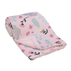 NoJo Carter’s Floral Elephant Pink Super Soft Baby Blanket