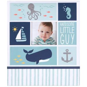 Carter’s BA3-14074 Blue Nautical First Year Baby Calendar for Boys with Stickers, 11” L x 18” H(Loose Leaf Memory Book)