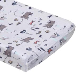 NoJo Carter’s Woodland Friends Multi Colored Super Soft Changing Pad Cover Fits Standard 32” x 16” Contoured Pads Nursery Essential