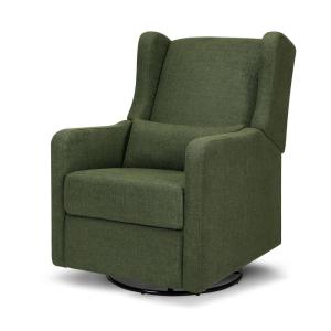 DaVinci Carter’s Arlo Swivel Rocker Recliner Chair – GREENGUARD Gold, FSC & Certi-PUR US Certified – Ultra Comfy Nursery Glider Recliner – Glider Rocking Chair for Nursery & Living Room – Forest Green(Performance Forest Green Linen)