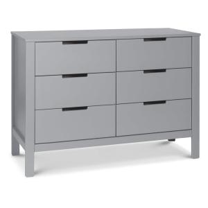 Carter’s by DaVinci Colby 6-Drawer Baby Dresser – Wooden Double Chest of Drawers for Kids, Boys, and Girls – Versatile Storage Dresser for Bedroom, Nursery, Living Room and Hallway – Light Sage(Grey)