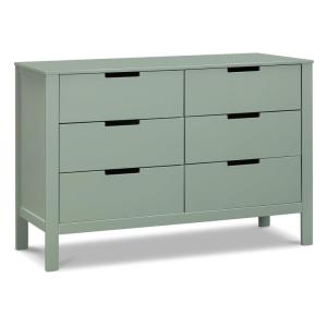Carter’s by DaVinci Colby 6-Drawer Baby Dresser – Wooden Double Chest of Drawers for Kids, Boys, and Girls – Versatile Storage Dresser for Bedroom, Nursery, Living Room and Hallway – Light Sage(Light Sage)