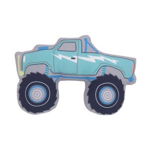 Carter’s Teal, Blue & Grey Monster Truck Shaped Toddler Pillow, Teal, Blue, Grey