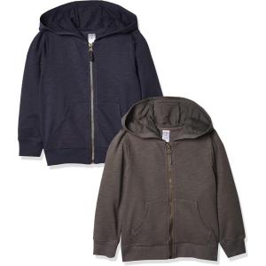 Carter’s Boys’ Big 2-Pack Full Zip Hoodies(Grey/Navy)